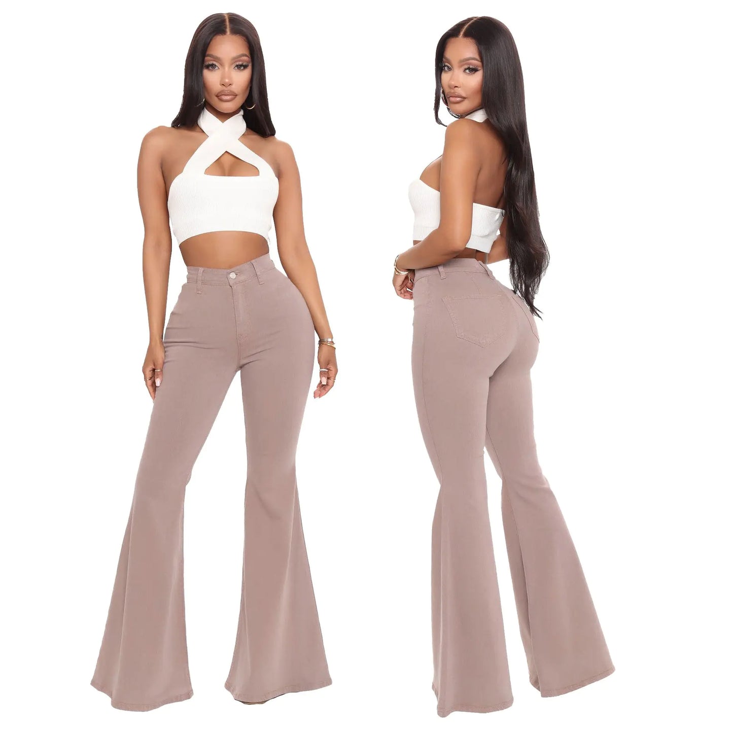 High Waist Slim Fit Fashionable All-Match Pants