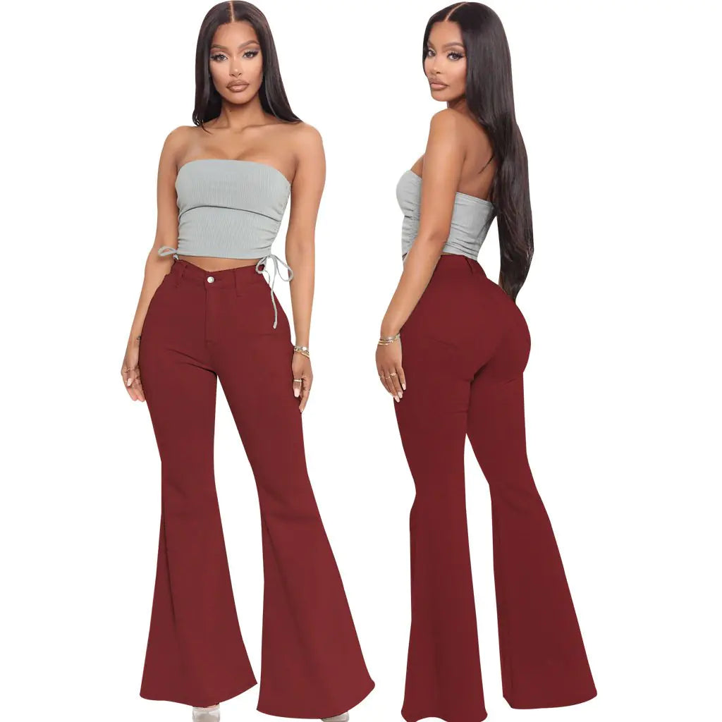 High Waist Slim Fit Fashionable All-Match Pants