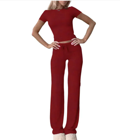 Casual Short Sleeve Lounge Set
