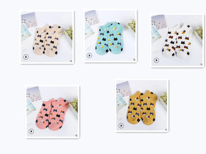Cotton Cat Socks for Ladies