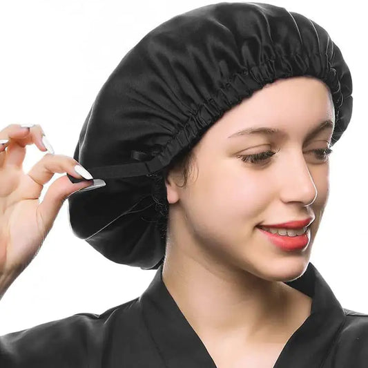 Double Layer Silk Shower Cap