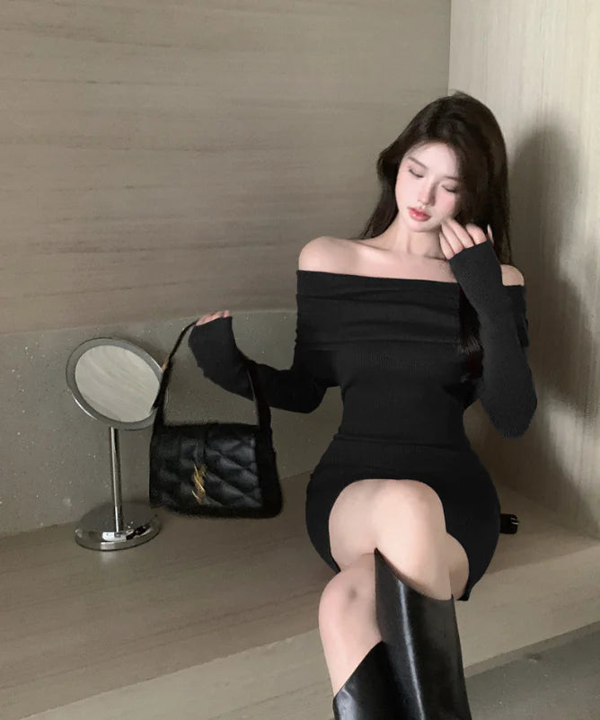 New Spring Sexy Off-Shoulder Bodycon Dress