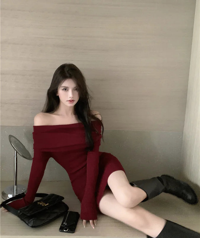 New Spring Sexy Off-Shoulder Bodycon Dress