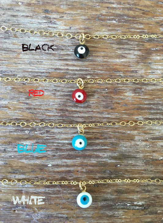 Evil Eye Necklace and Water Drop Pendant Necklace