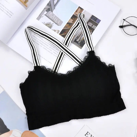 Girls' Black and White Strapped Underwear